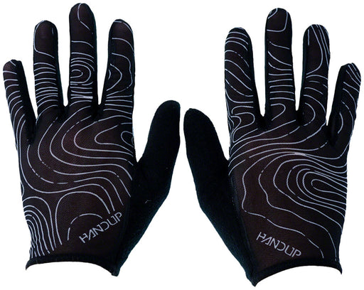 Handup Vented Gloves - Topo Map Black, Large