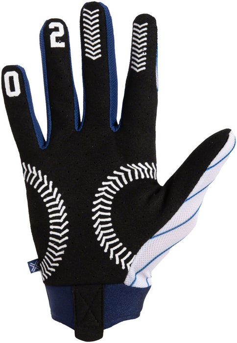 FUSE Omega Gloves - Ballpark, Full Finger, White/Blue, Large