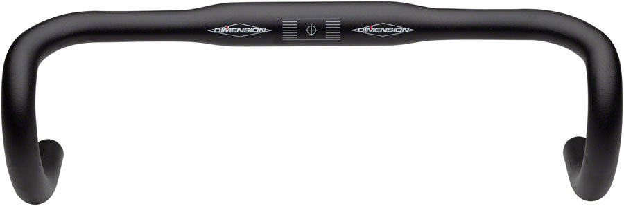MSW Flat Top Shallow Drop Handlebar - Aluminum, 31.8mm, 44cm,Black
