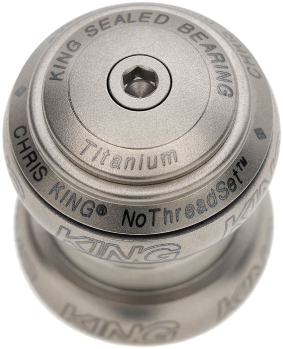 Chris King NoThreadSet Titanium Headset - 1-1/8", EC34 Upper / EC34 Lower, Titanium