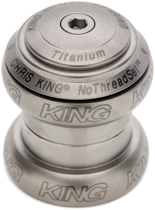 Chris King NoThreadSet Titanium Headset - 1-1/8", EC34 Upper / EC34 Lower, Titanium