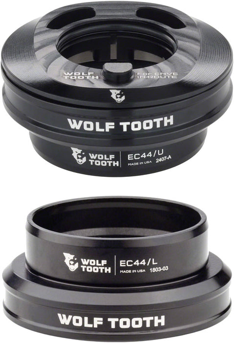 Wolf Tooth Premium Internal Headset - EC44 Upper / EC44 Lower, For Enve In-Route System Only, Black