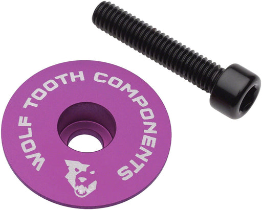 Wolf Tooth Ultralight Stem Cap - Flat, Ultraviolet Purple