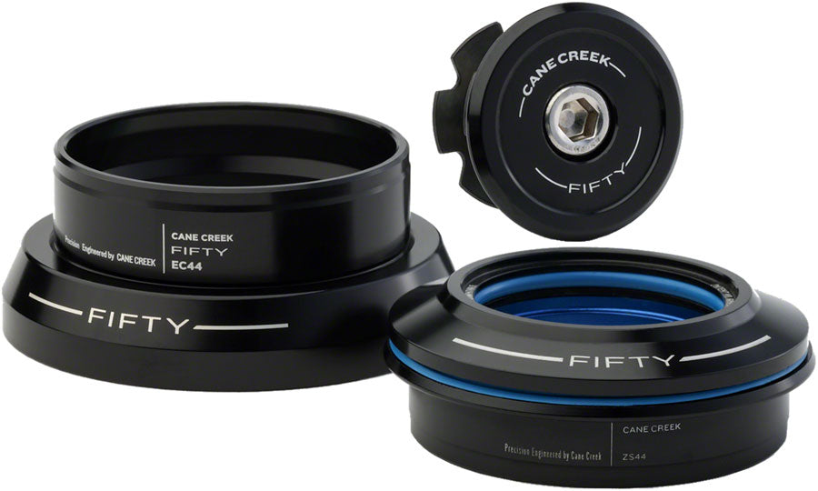 Cane Creek 50 Headset - ZS44/28.6/H8 Upper | EC44/30 Lower, Tapered, Black