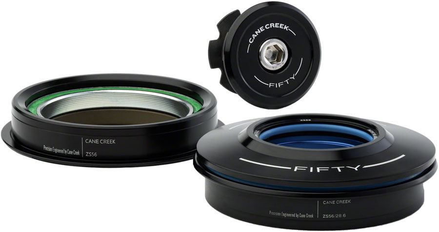 Cane Creek 50 Headset - ZS56/28.6/H8 Upper | ZS56/40 Lower, Tapered, Black