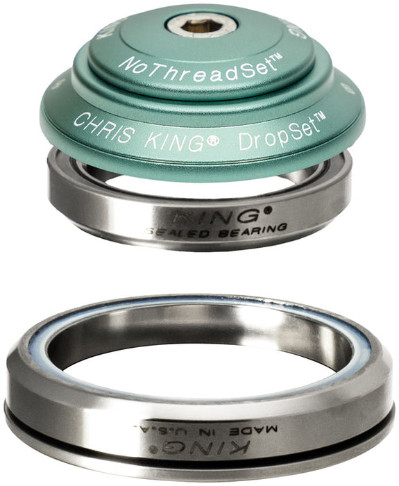 Chris King DropSet 3 Headset - 1-1/8 - 1.5", 41/52mm, 36 Deg, Matte Jade