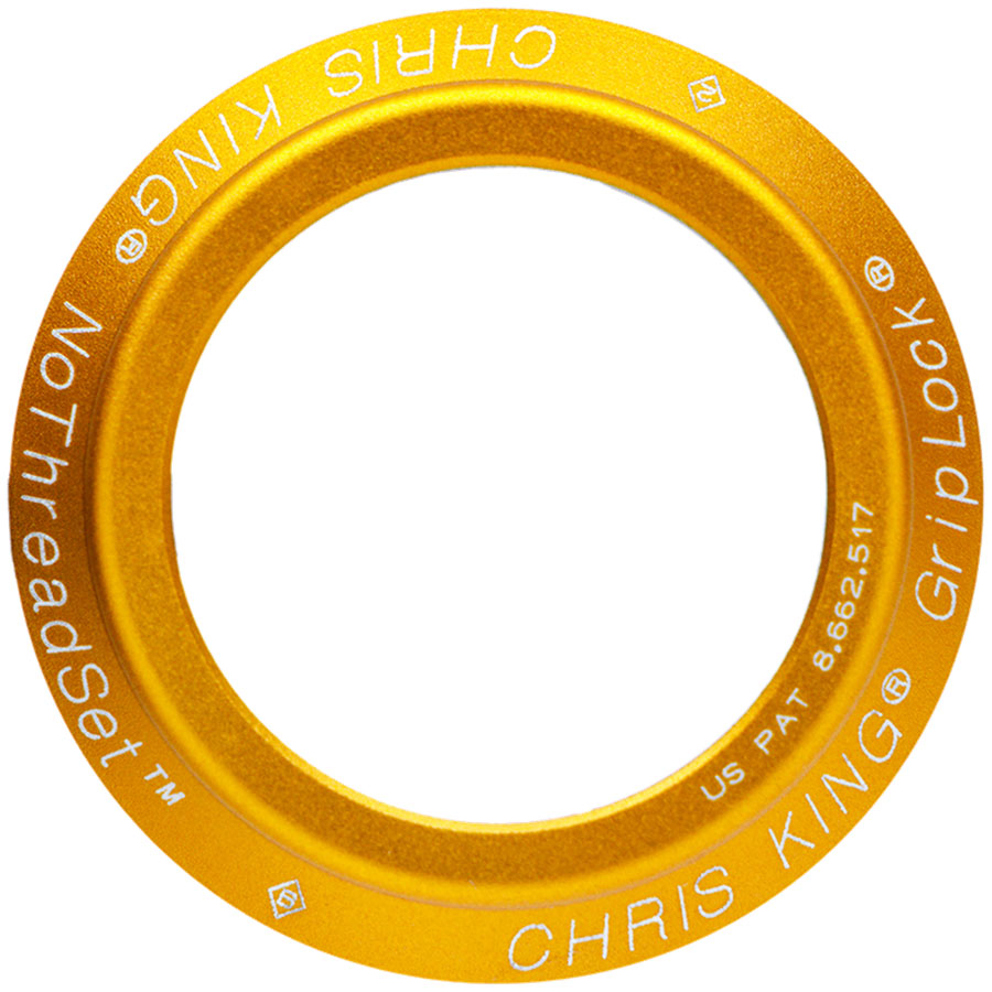 Chris King NoThreadset Headset Bearing Cap - 1-1/8", Matte Gold 50th Anniversary