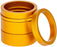 Chris King Headset Spacer Kit 2 - Alloy, 1-1/8", Matte Gold 50th Anniversary