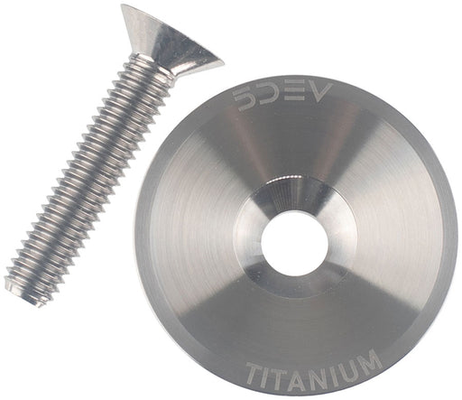 5DEV Titanium Top Cap - Raw Ti