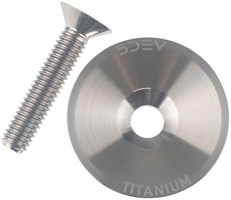 5DEV Titanium Top Cap - Raw Ti