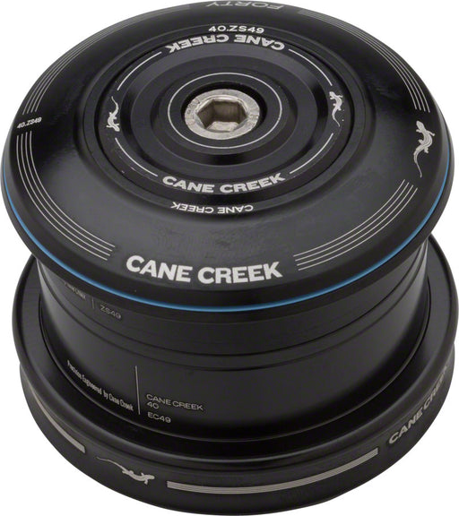 Cane Creek 40 Series ZS49/28.6 EC49/40 Headset for 49mm frames w/ tapered forks Black