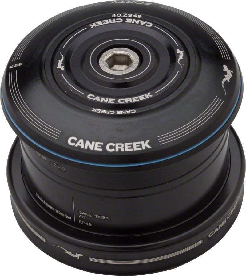 Cane Creek 40 Series ZS49/28.6 EC49/40 Headset for 49mm frames w/ tapered forks Black