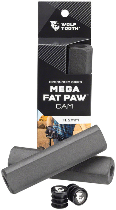 Wolf Tooth Components Mega FatPaw Cam 11.5mm Thick Grip Set, Blk