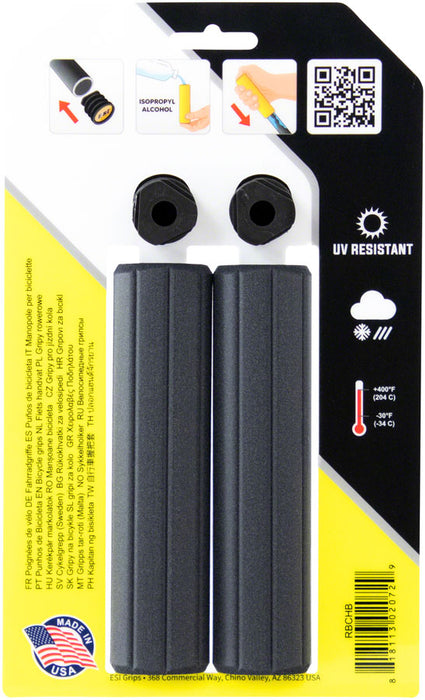 ESI grips MTB Ribbed Chunky Silicone Grips, Black
