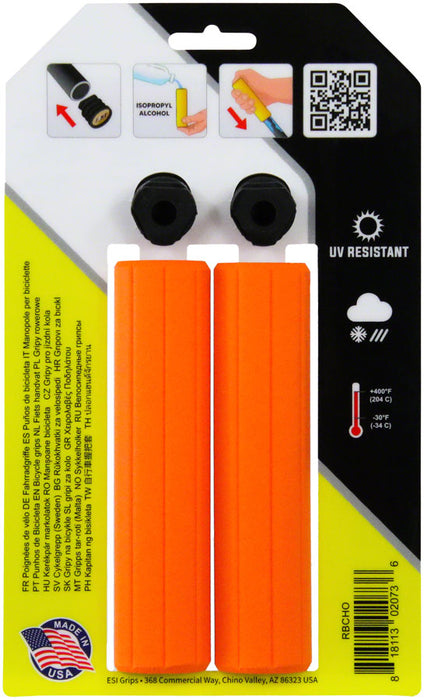 ESI grips MTB Ribbed Chunky Silicone Grips, Orange