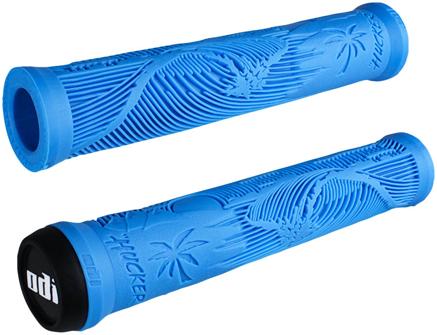 ODI Hucker Grips - Blue, Flangeless