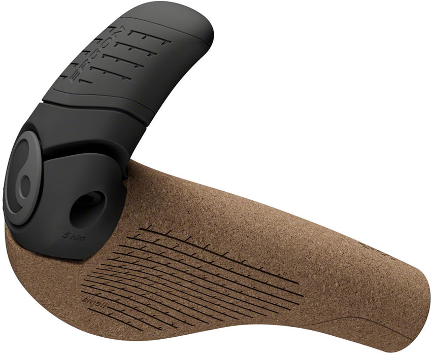 Ergon GP2 Evo BioKork Grips, Small, Brown/Black