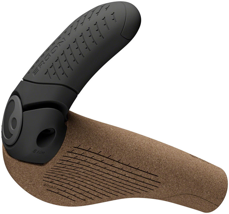 Ergon GP3 Evo BioKork Grips, Small, Brown/Black