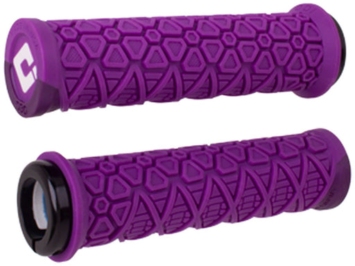 ODI Vanquish Grips - Purple/Metallic Purple, Lock-On