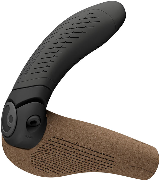 Ergon GP4 Evo BioKork Grips, Large, Brown/Black