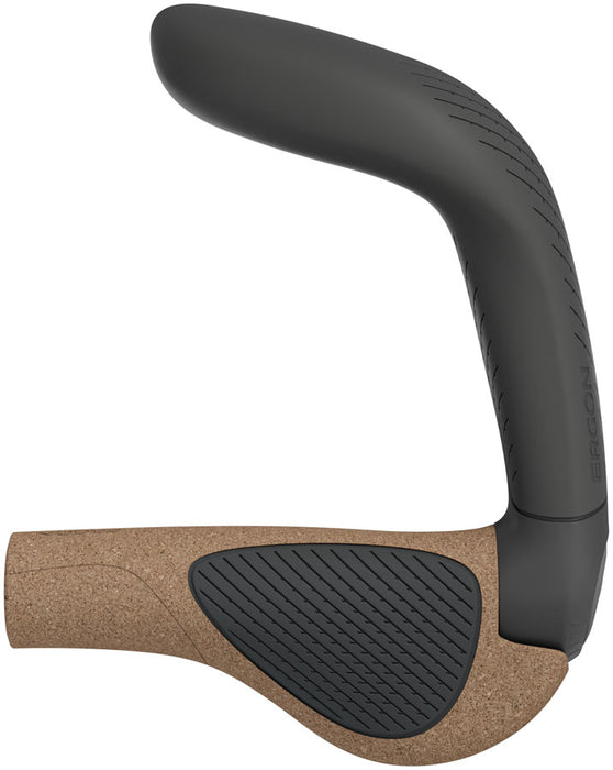 Ergon GP5 Evo BioKork Grips, Small, Brown/Black
