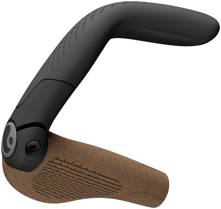 Ergon GP5 Evo BioKork Grips, Large, Brown/Black