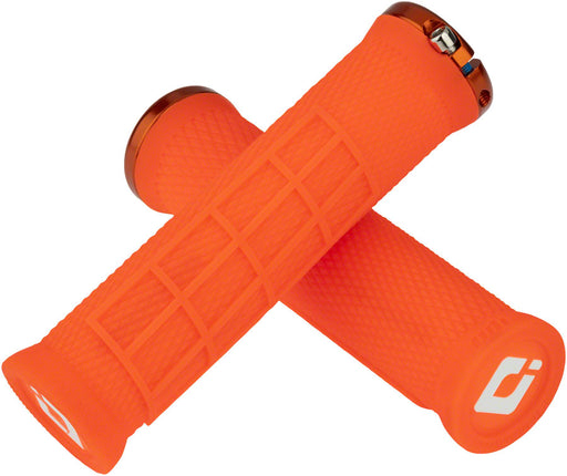 ODI Elite Flow Lock-On Grips Orange with Orange Clamps