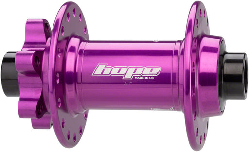 Hope Pro4 disc front hub, 15x110mm Boost 32h - purple