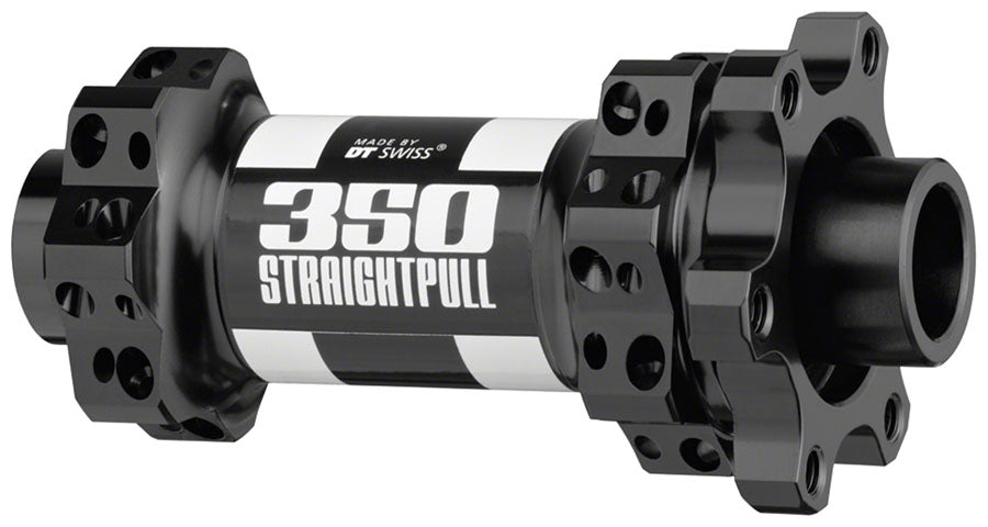 DT Swiss 350 Straight-Pull Front Hub: 28h 15mm Thru Axle 6-Bolt Disc