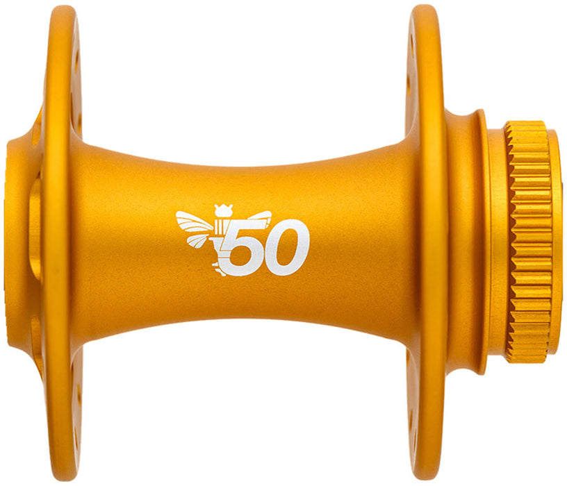 Chris King Front Hubshell - R45D, Center-Lock, 24h, 50th Matte Gold