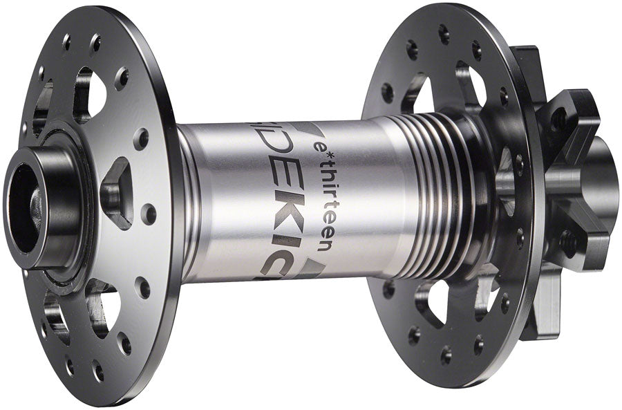 E*thirteen Sidekick SL Front Hub, 28h, 15x110 Boost, Black/Silv