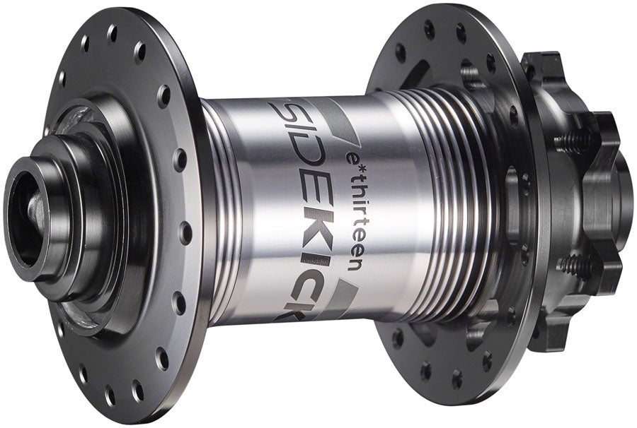 E*thirteen Sidekick Front Hub, 28h, 15/20x110 Boost, Black/Silv