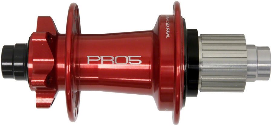 Hope Pro 5 Rear Hub - 12 x 148mm, 6-Bolt, Micro Spline, Red, 28H
