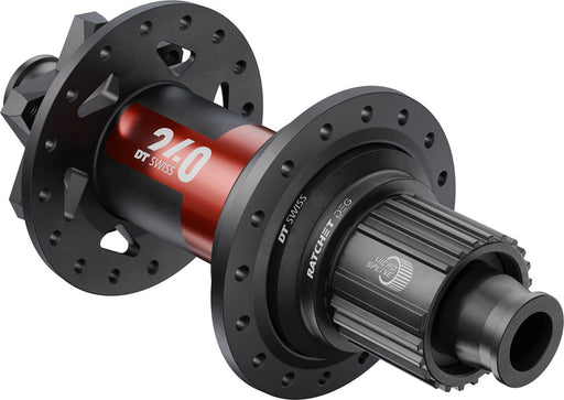 DT Swiss 240 DEG Rear Hub - 12 x 148mm, 6-Bolt, Micro Spline, Black/Red, 28H, DEG 90 DF