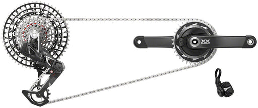 SRAM XX SL T-Type Eagle Transmission Power Meter Group - 165mm, 34t Chainring, AXS POD Controller, 10-52t Cassette, Rear Derailleur, Chain