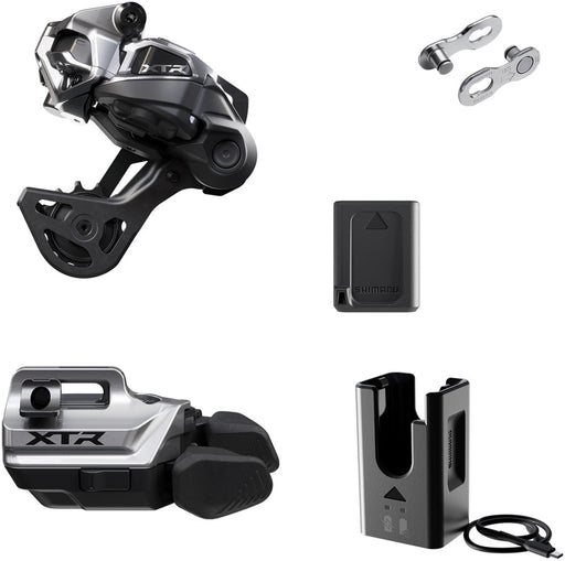 Shimano XTR M9250 Di2 Wireless Upgrade Kit - Includes M9250-GS Rear Derailleur, M9250-IR I-SPEC EV Shifter, Battery, Charger, Quick Link