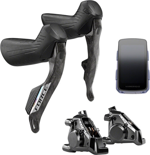 SRAM Force eTap AXS Upgrade Kit - Right and Left HRD Shift/Brake Levers, Flat Mount Calipers, Hammerhead Karoo (Force Color Edition), E1