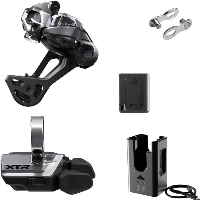 Shimano XTR M9250 Di2 Wireless Upgrade Kit - Includes M9250-SGS Rear Derailleur, M9250-R  Shifter, Battery, Charger, Quick Link