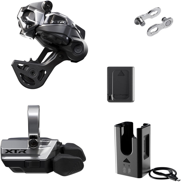 Shimano XTR M9250 Di2 Wireless Upgrade Kit - Includes M9250-GS Rear Derailleur, M9250-R  Shifter, Battery, Charger, Quick Link