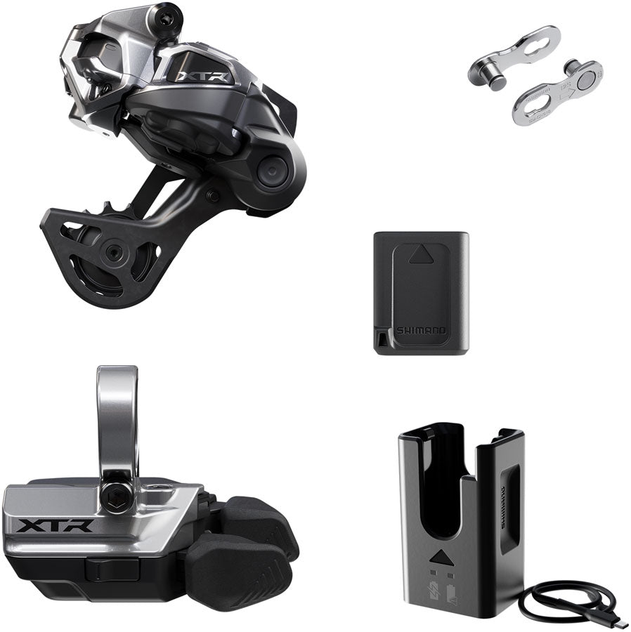 Shimano XTR M9250 Di2 Wireless Upgrade Kit - Includes M9250-GS Rear Derailleur, M9250-R Shifter, Battery, Charger, Quick Link