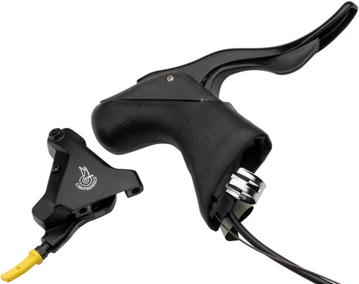 Campagnolo Chorus Ergopower Hydraulic Brake/Shift Lever and Disc Caliper - Right/Rear, 12-Speed, 160mm Flat Mount Caliper, Black