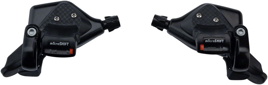 microSHIFT TS71 Thumb Tap Shifter Set, 7-Speed, Triple, Optical Gear Indicator, Compatible with Shimano Compatible
