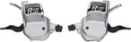 microSHIFT R10 Trigger Shifter Set - 10-Speed Road, Double, Optical Gear Indicator, Shimano Compatible, Silver