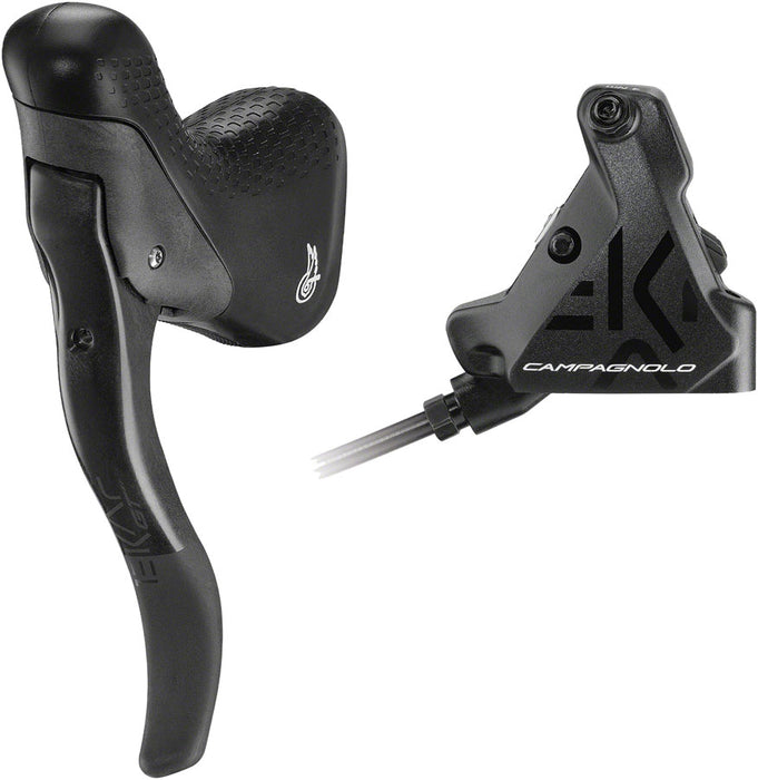 Campagnolo EKAR GT Ergopower Brake Lever and Disc Brake Caliper - Left/Front, For 1x 13-Speed, 140mm Flat Mount Hydraulic Caliper, Black