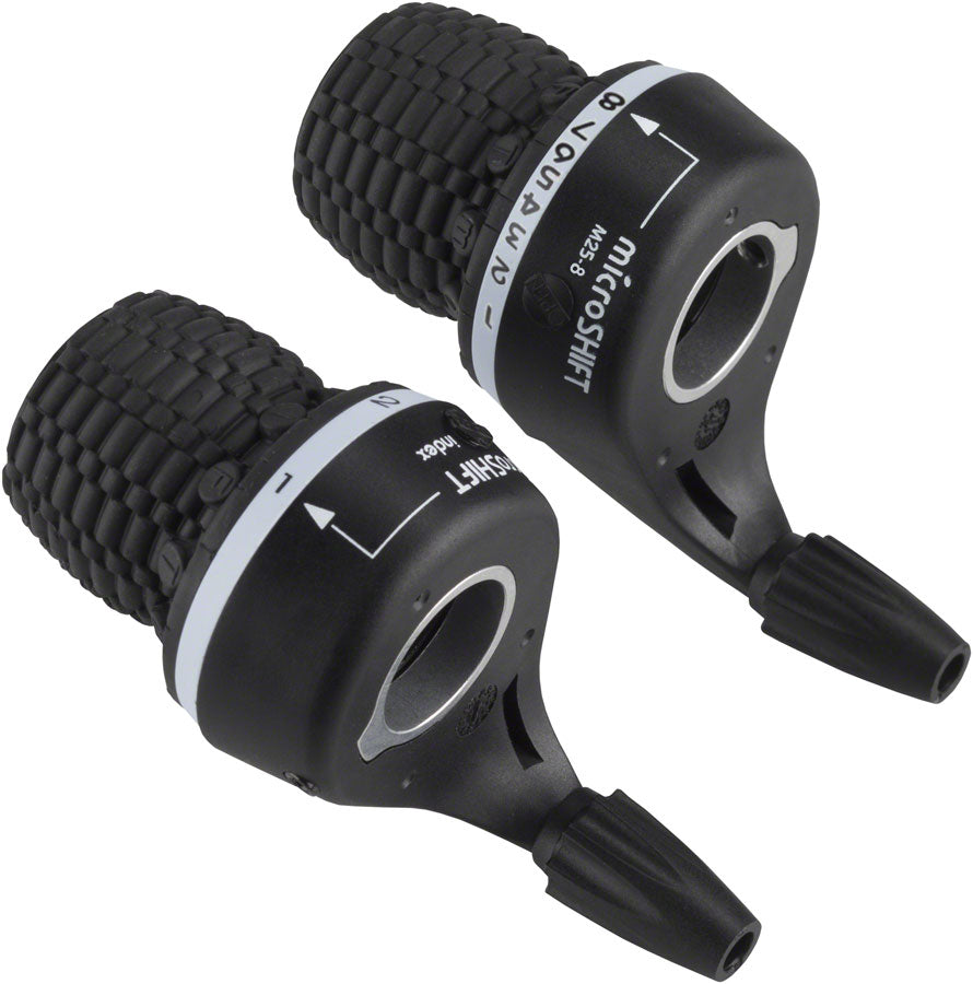 microSHIFT MS25-8 Twist Shifter Set, 8-Speed, Triple, Shimano Compatible