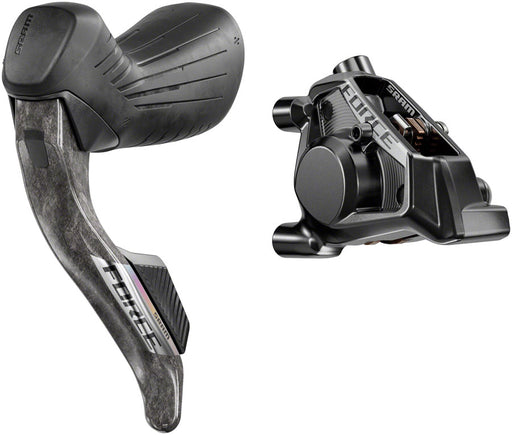 SRAM Force eTap AXS HRD Shift/Brake Lever and Hydraulic Disc Caliper - Left/Front, Flat Mount 20mm Offset, 950mm Hose, Black, E1