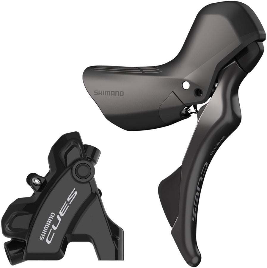 Shimano CUES ST-U6030 Shift/Brake Lever with BR-U6030 Hyd Disc Brake Caliper - Right/Rear, 10/11-Spd, Flat Mount, For 25mm Mount, Black