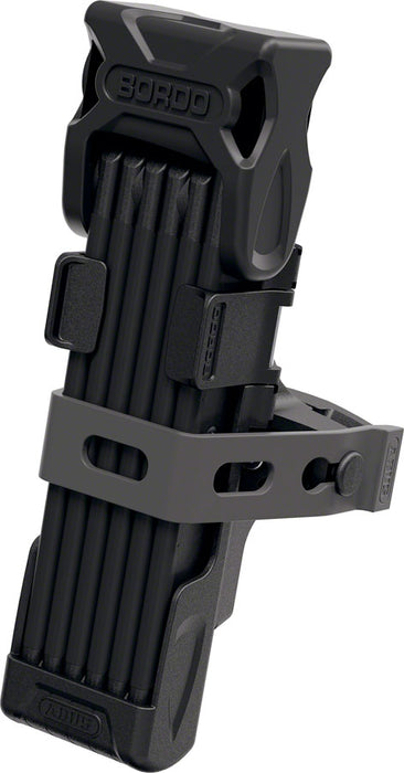 Abus Bordo 6000K XPlus Folding Lock - Keyed, 3'/90cm, with Saddlefix Bracket and Raincap