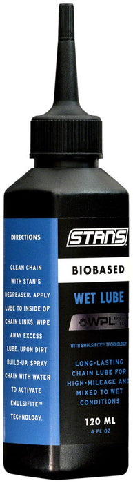 Stan's Biobased Wet Chain Lube, 120ml (4oz) Drip