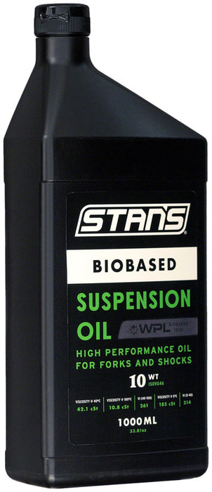 Stan's Biobased 10 Weight Suspension Oil, 1000ml (33.8oz)